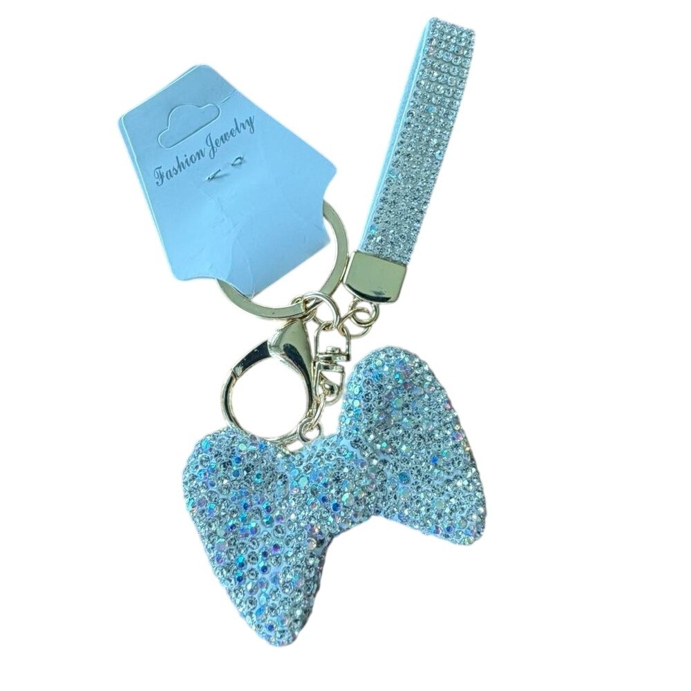 Super‎ cute NWT rhinestone bow keychain purse bag accessory.